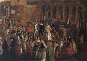 Gabriel Bella A Troupe of Actors on the piazzetta oil painting picture wholesale